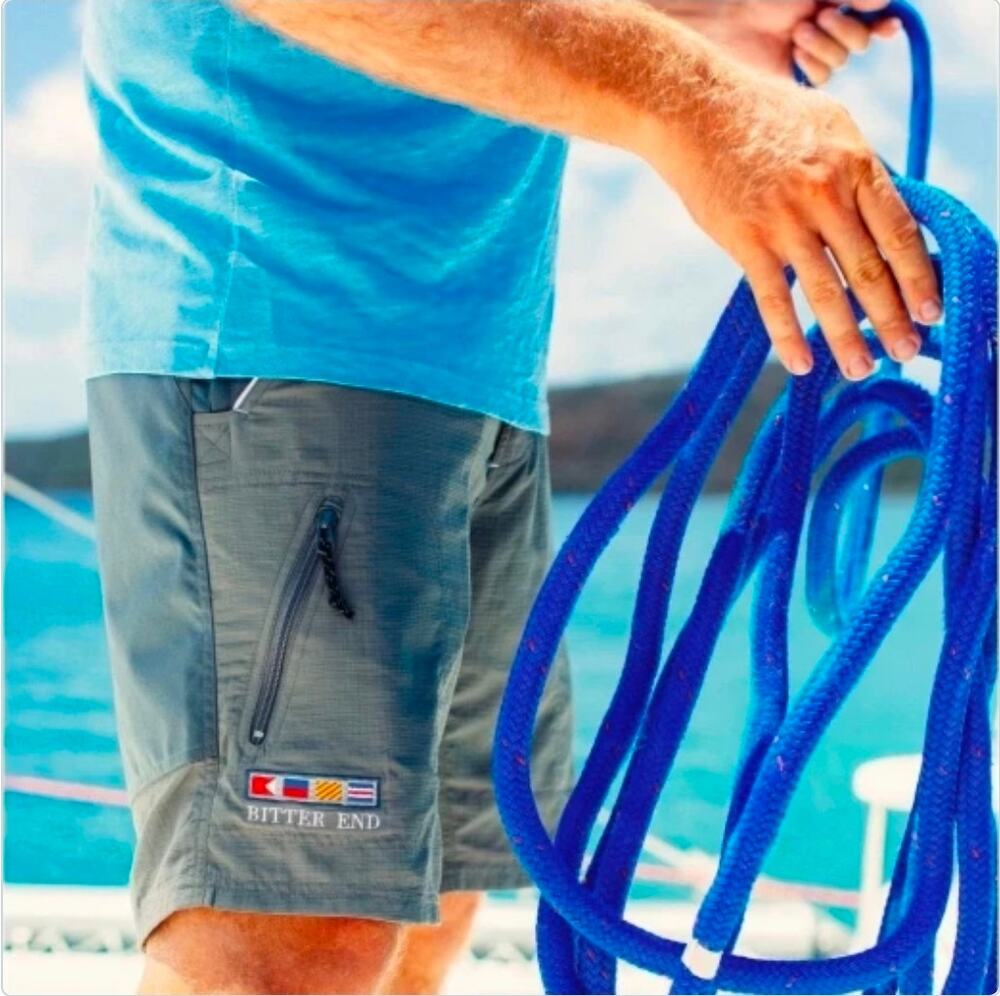 RailRiders Bitter End Pro-Am Sailing Short Dockside Gray Men's size 32 4001